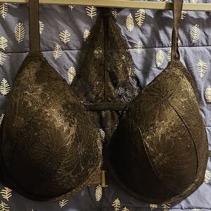 Black Lace-Front Close 38DDD